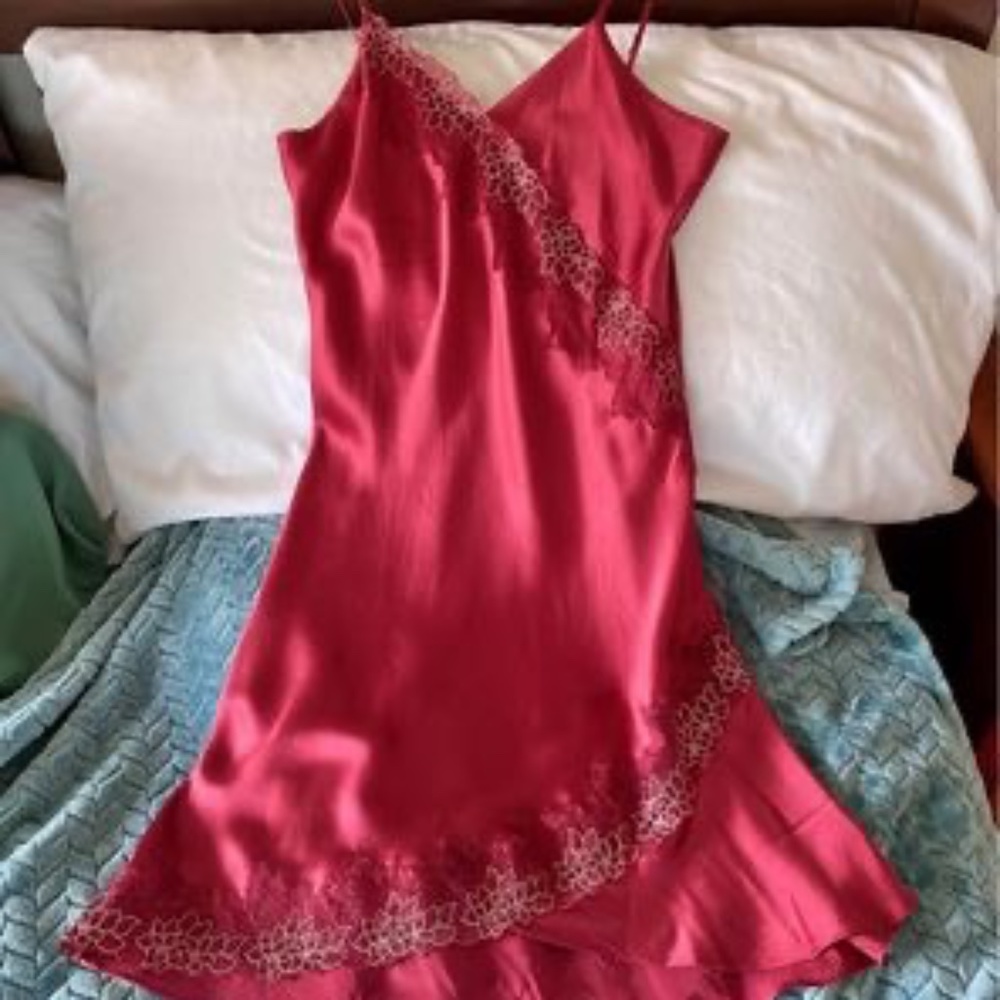 Red Silk Slip/Chemise